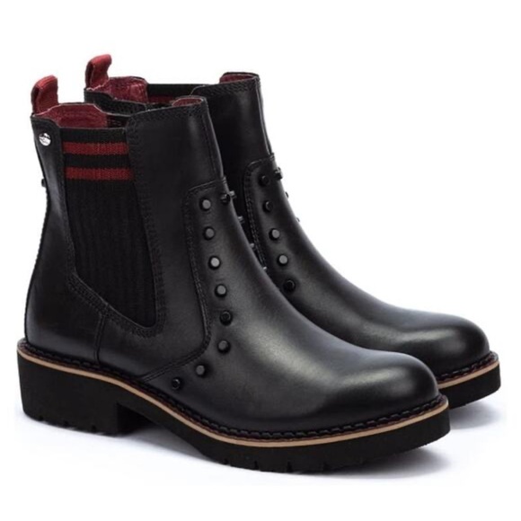 Pikolinos Vicar Black Leather Chelsea Boots - Picture 1 of 11